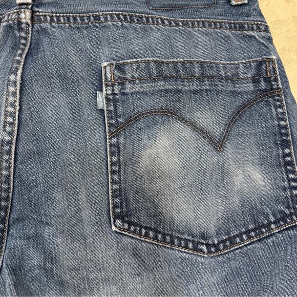 Y2K Levi's SilverTab 34X28 True Boot Jean Distressed Crop 90s Grunge Vintage Dad - Picture 4 of 11